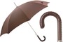 Klassischer Regenschirm mit Ledergriff f�r Herren - Handmade in Italy
