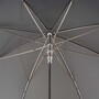 Luxus Grau Stilvoll Regenschirm mit Ledergriff f�r Herren - Handmade in Italy