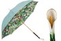 Luxus Regenschirm Damen Calla - Manuelle �ffnung - 100% Polyester - Griff aus Emailliertem Messing - Handmade in Italy
