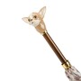 Luxus Regenschirm Damen Chihuahua - Automatische �ffnung - 100% Polyester - Griff aus Emailliertem Messing - Handmade in Italy