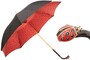 Luxus Regenschirm Damen Coccinella Lu - Manuelle �ffnung - 100% Polyester - Griff aus Emailliertem Messing - Handmade in Italy