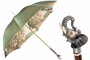Luxus Regenschirm Damen Elefant Frau - Manuelle �ffnung - 100% Polyester - Griff aus Emailliertem Messing - Handmade in Italy