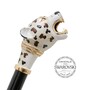 Luxus Regenschirm Damen Jaguar - Manuelle �ffnung - 100% Polyester - Griff aus Emailliertem Messing - Handmade in Italy