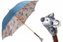 Luxus Regenschirm Damen Koala - Manuelle �ffnung - 100% Polyester - Griff aus Emailliertem Messing - Handmade in Italy