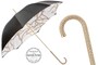 Luxus Regenschirm Damen Schick Damenschirm mit Kettenmuster - Manuelle �ffnung - 100% Polyester - Griff mit Swarovski�-Kristallen - Handmade in Italy