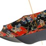 Luxus Regenschirm Damen Schwarzer Pudel - Manuelle �ffnung - 100% Polyester - Griff aus Emailliertem Messing - Handmade in Italy