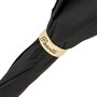 Luxus Regenschirm Damen Schwarzer Pudel - Manuelle �ffnung - 100% Polyester - Griff aus Emailliertem Messing - Handmade in Italy