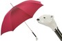 Luxus Regenschirm Herren B�r - Automatische �ffnung - 100% Polyester - Griff aus Emailliertem Messing - Handmade in Italy