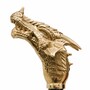 Luxus Regenschirm Herren Burgunderrote Drachen - Automatische �ffnung - 100% Polyester - Messing Griff - Handmade in Italy