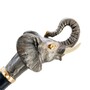 Luxus Regenschirm Herren Elefant - Automatische �ffnung - 100% Polyester - Griff aus Emailliertem Messing - Handmade in Italy
