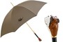 Luxus Regenschirm Herren Englische Bulldogge - Automatische �ffnung - 100% Polyester - Griff aus Emailliertem Messing - Handmade in Italy