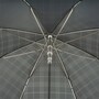 Luxus Regenschirm Herren Eule - Automatische �ffnung - 100% Polyester - Silberfarben Emaillierter Griff aus Harz - Handmade in Italy