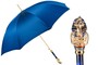 Luxus Regenschirm Herren Tutankhamon - Automatische �ffnung - 100% Polyester - Griff aus Emailliertem Messing - Handmade in Italy