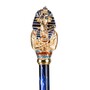 Luxus Regenschirm Herren Tutankhamon - Automatische �ffnung - 100% Polyester - Griff aus Emailliertem Messing - Handmade in Italy