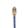Luxus Regenschirm Herren Tutankhamon - Automatische �ffnung - 100% Polyester - Griff aus Emailliertem Messing - Handmade in Italy