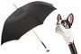 Luxus Regenschirm Herren mit Franz�sische Bulldogge - Automatische �ffnung - 100% Polyester - Griff aus Emailliertem Messing - Handmade in Italy