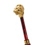 Luxus Regenschirm Herren mit Goldener L�we und Roter Stoff - Handmade in Italy
