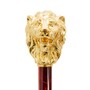 Luxus Regenschirm Herren mit Goldener L�we und Roter Stoff - Handmade in Italy