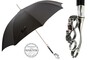 Luxus Regenschirm Herren mit Silber Schlagring - Handmade in Italy