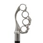 Luxus Regenschirm Herren mit Silber Schlagring - Handmade in Italy