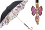 Luxus Regenschirm mit Violett Schmetterling f�r Damen - Handmade in Italy