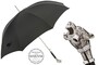 Luxus Schwarzer Regenschirm mit Vintage Panther f�r Herren - Handmade in Italy