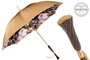 Luxus Vintage Regenschirm, Doppelgewebe f�r Damen - Manuelle �ffnung - 100% Polyester - Griff mit Swarovski�-Kristallen - Handmade in Italy