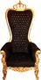 Majest�tischer Harald Gl��ckler Luxus Barock Thron Sessel Pomp��s by Casa Padrino Schwarz / Gold