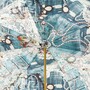 Perlfarben Vintage Regenschirm, Doppelgewebe f�r Damen - Manuelle �ffnung - 100% Polyester - Schmuck-Griff - Handmade in Italy