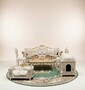 Pomp��s by Casa Padrino Barock Katzenhaus Provence Silber / Cremewei� / Gold - designed by Harald Gl��ckler
