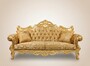 Pomp��s by Casa Padrino Luxus Barock 3er Sofa Gold Bouquet Muster / Gold - Pomp��ses Barock Sofa designed by Harald Gl��ckler