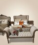 Pomp��s by Casa Padrino Luxus Barock Chesterfield Sitzbank Provence Grau / Braun 170 cm - Designed by Harald Gl��ckler