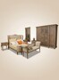 Pomp��s by Casa Padrino Luxus Barock Chesterfield Sitzbank Provence Grau / Braun 170 cm - Designed by Harald Gl��ckler