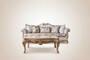 Pomp��s by Casa Padrino Luxus Barock Couchtisch Provence Beige / Wei� / Gold - Pomp��ser Barockstil Wohnzimmertisch designed by Harald Gl��ckler