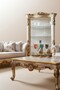 Pomp��s by Casa Padrino Luxus Barock Couchtisch Provence Beige / Wei� / Gold - Pomp��ser Barockstil Wohnzimmertisch designed by Harald Gl��ckler