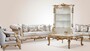 Pomp��s by Casa Padrino Luxus Barock Couchtisch Provence Beige / Wei� / Gold - Pomp��ser Barockstil Wohnzimmertisch designed by Harald Gl��ckler
