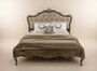 Pomp��s by Casa Padrino Luxus Barock Doppelbett Provence Grau / Antik Grau - Designed by Harald Gl��ckler
