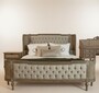 Pomp��s by Casa Padrino Luxus Barock Doppelbett Provence Grau / Braun 200 x 200 cm - designed by Harald Gl��ckler
