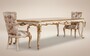 Pomp��s by Casa Padrino Luxus Barock Esstisch Provence Beige / Wei� / Gold - Pomp��ser Barockstil Esszimmertisch designed by Harald Gl��ckler