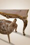 Pomp��s by Casa Padrino Luxus Barock Esstisch Provence Beige / Wei� / Gold - Pomp��ser Barockstil Esszimmertisch designed by Harald Gl��ckler