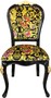 Pomp��s by Casa Padrino Luxus Barock Esszimmerstuhl Butterflies & Flowers Mehrfarbig / Schwarz / Gold - Pomp��ser Barock Stuhl designed by Harald Gl��ckler
