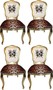Pomp��s by Casa Padrino Luxus Barock Esszimmerst�hle Glitzerkrone & Engelsfl�gel Leopard / Wei� / Gold 50 x 60 x H.104 cm - Pomp��se Barock St�hle designed by Harald Gl��ckler - 4 Esszimmerst�hle