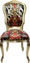 Pomp��s by Casa Padrino Luxus Barock Esszimmerst�hle Krone Schwarz / Wei� / Rot / Gold - Pomp��se Barock St�hle designed by Harald Gl��ckler - 4 Esszimmerst�hle