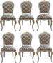 Pomp��s by Casa Padrino Luxus Barock Esszimmerst�hle mit Krone Wei� / Gold - Pomp��se Barock St�hle designed by Harald Gl��ckler - 6 Esszimmerst�hle - Barock Esszimmerm�bel