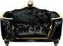 Pomp��s by Casa Padrino Luxus Barock Hunde & Katzenbett Deluxe Schwarz Bouquet Muster / Gold von Harald Gl��ckler