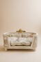 Pomp��s by Casa Padrino Luxus Barock Hunde & Katzenbett Provence Silber / Antik Wei�