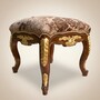 Pomp��s by Casa Padrino Luxus Barock Sitzhocker Braun / Gold - Pomp��ser Barock Hocker designed by Harald Gl��ckler - Pomp��se Barock M�bel