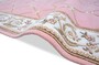 Pomp��s by Casa Padrino Luxus Barock Teppich Krone von Harald Gl��ckler Rosa / Wei� / Braun 200 x 300 cm