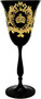 Pomp��s by Casa Padrino Luxus Wei�weinglas Set Schwarz / Gold  8,7 x H. 20,3 cm - Wei�weingl�ser mit 24 Karat Vergoldung - Pomp��se Weingl�ser designed by Harald Gl��ckler