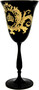 Pomp��s by Casa Padrino Luxus Wei�weinglas Set Schwarz / Gold  8,7 x H. 20,3 cm - Wei�weingl�ser mit 24 Karat Vergoldung - Pomp��se Weingl�ser designed by Harald Gl��ckler